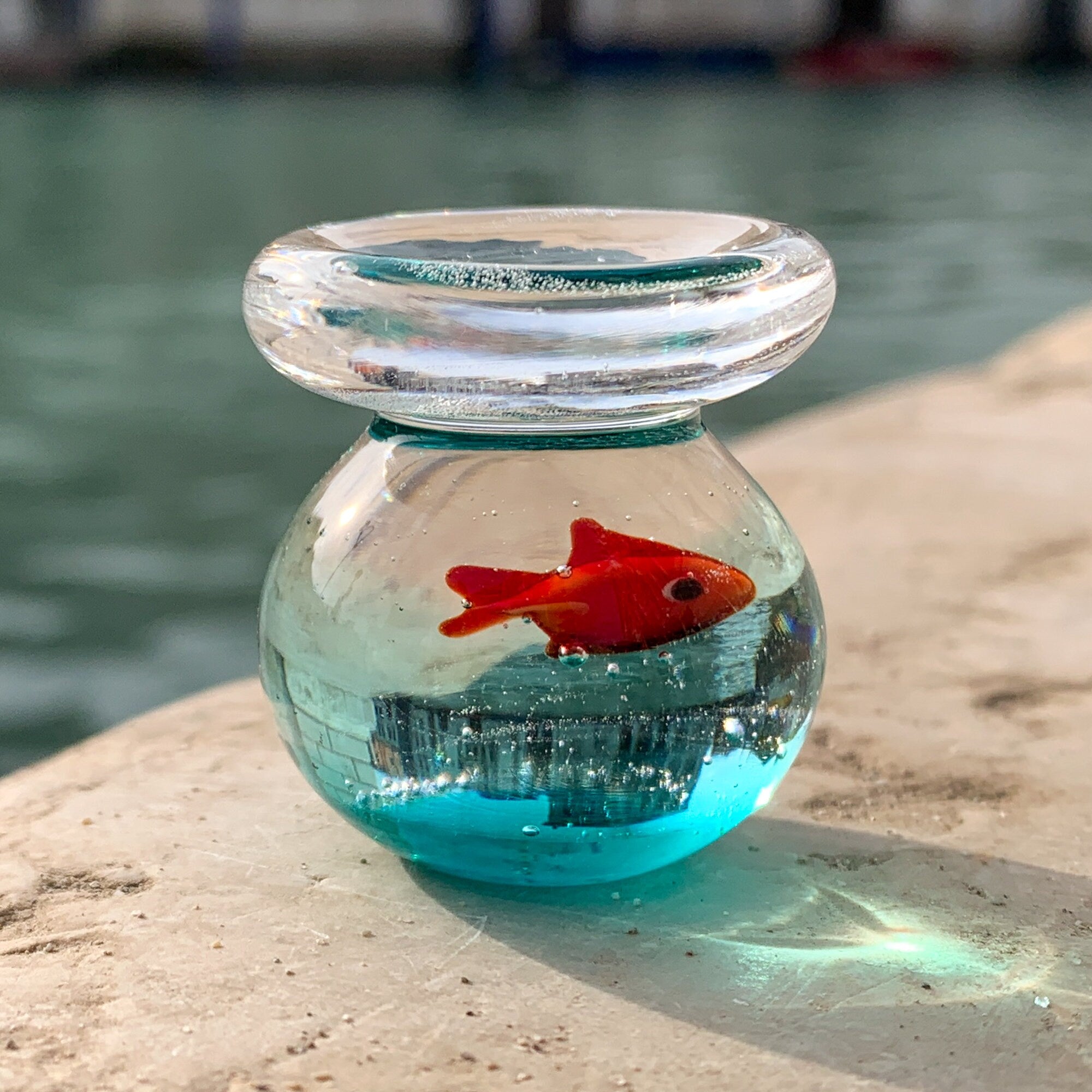 Set with Faucet, Bowl and Cat - Murano Glass