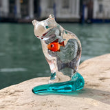 Set with Faucet, Bowl and Cat - Murano Glass