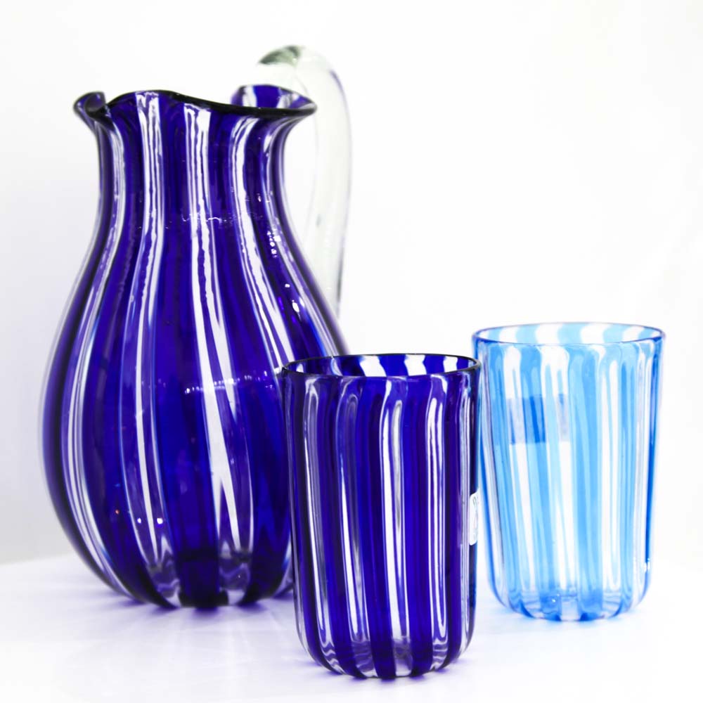 Striped Drinking Carafe