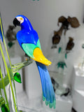 parrots tree branch murano glass made in italy
