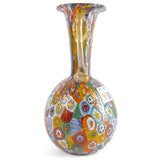 Blown Vase with Murrine and Gold Leaf