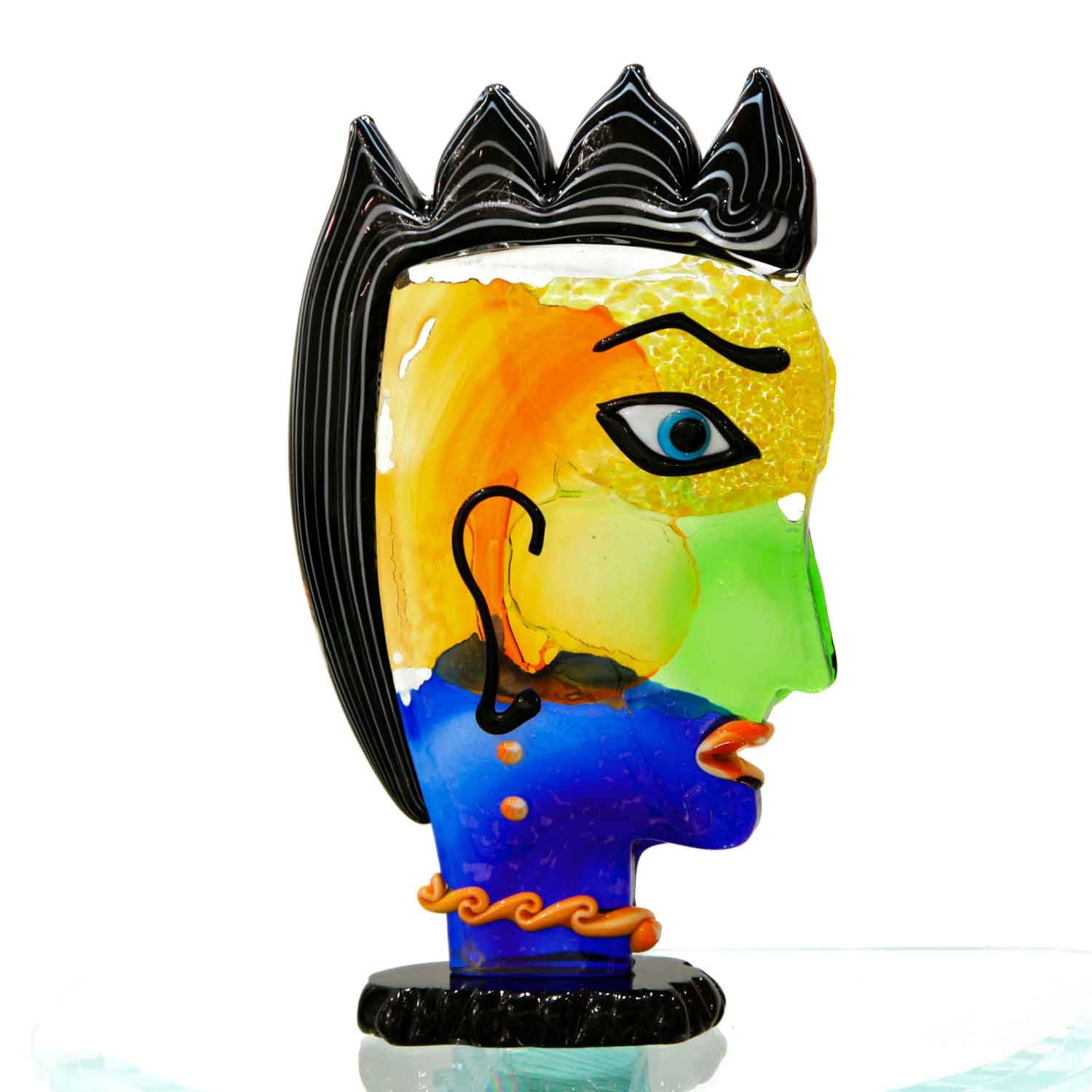 Picasso Punk head - Murano Glass