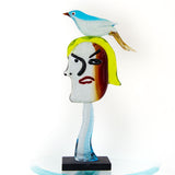 Picasso head glass figure with Paloma