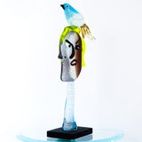Picasso head glass figure with Paloma