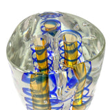 Vaso Soffiato Blu Ambra - Vetro di Murano
