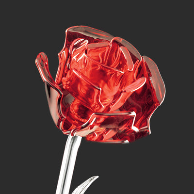 Rosa rossa di cristallo