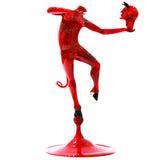 Diavolo rosso decapitato - vetro di murano