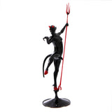Devil with pitchfork Murano Glass