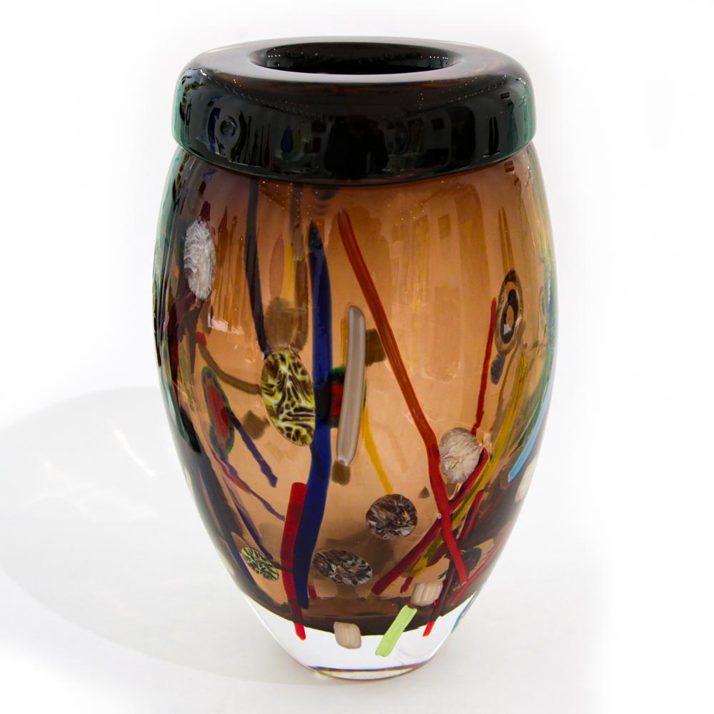 Mirò Glass vase - Ametyst