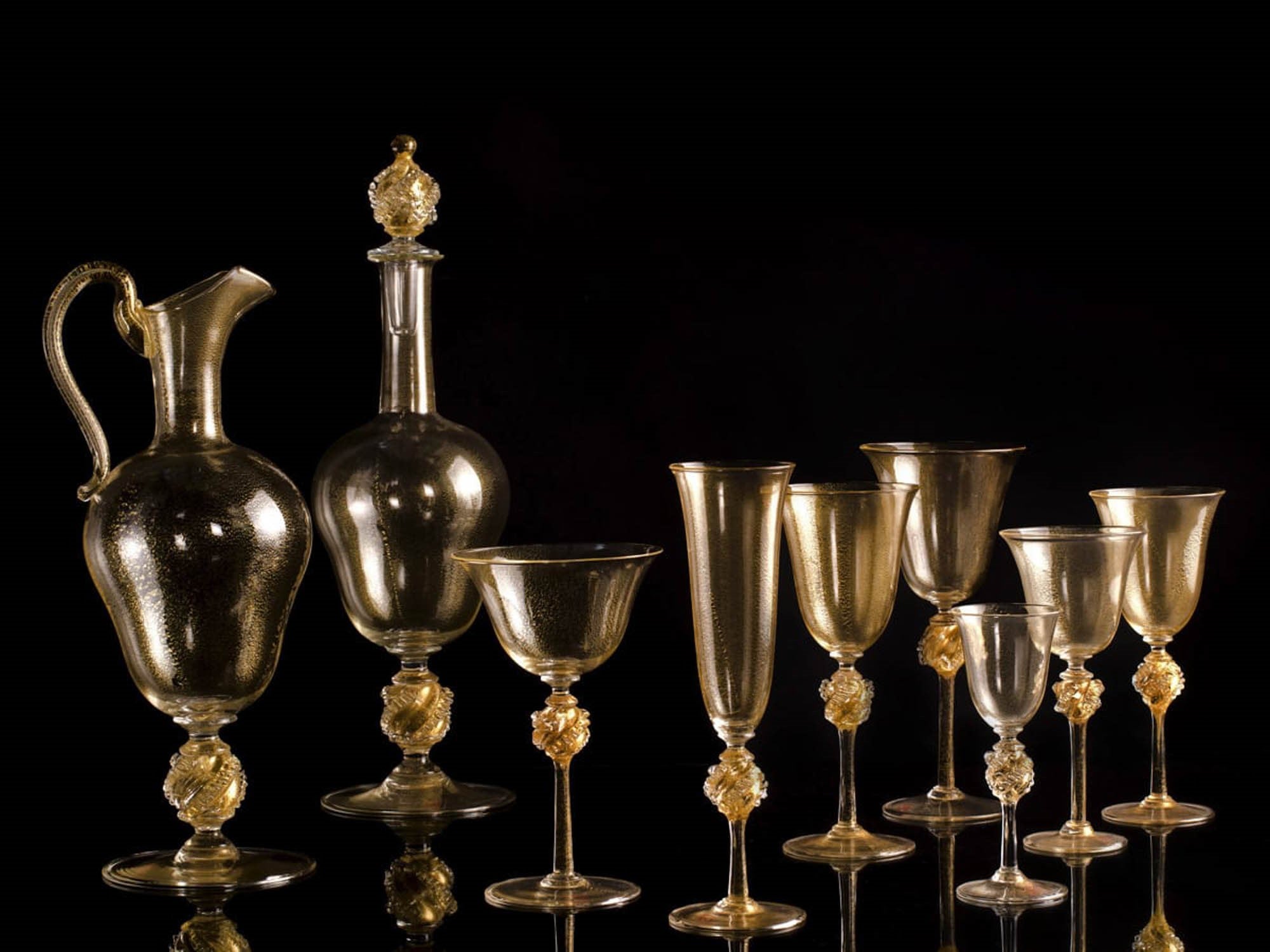 chalices made from Murano Glass