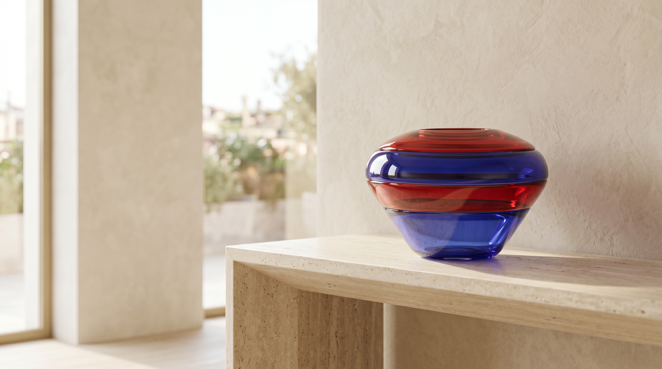 Sedimenti Collection - Blue & Red Vase
