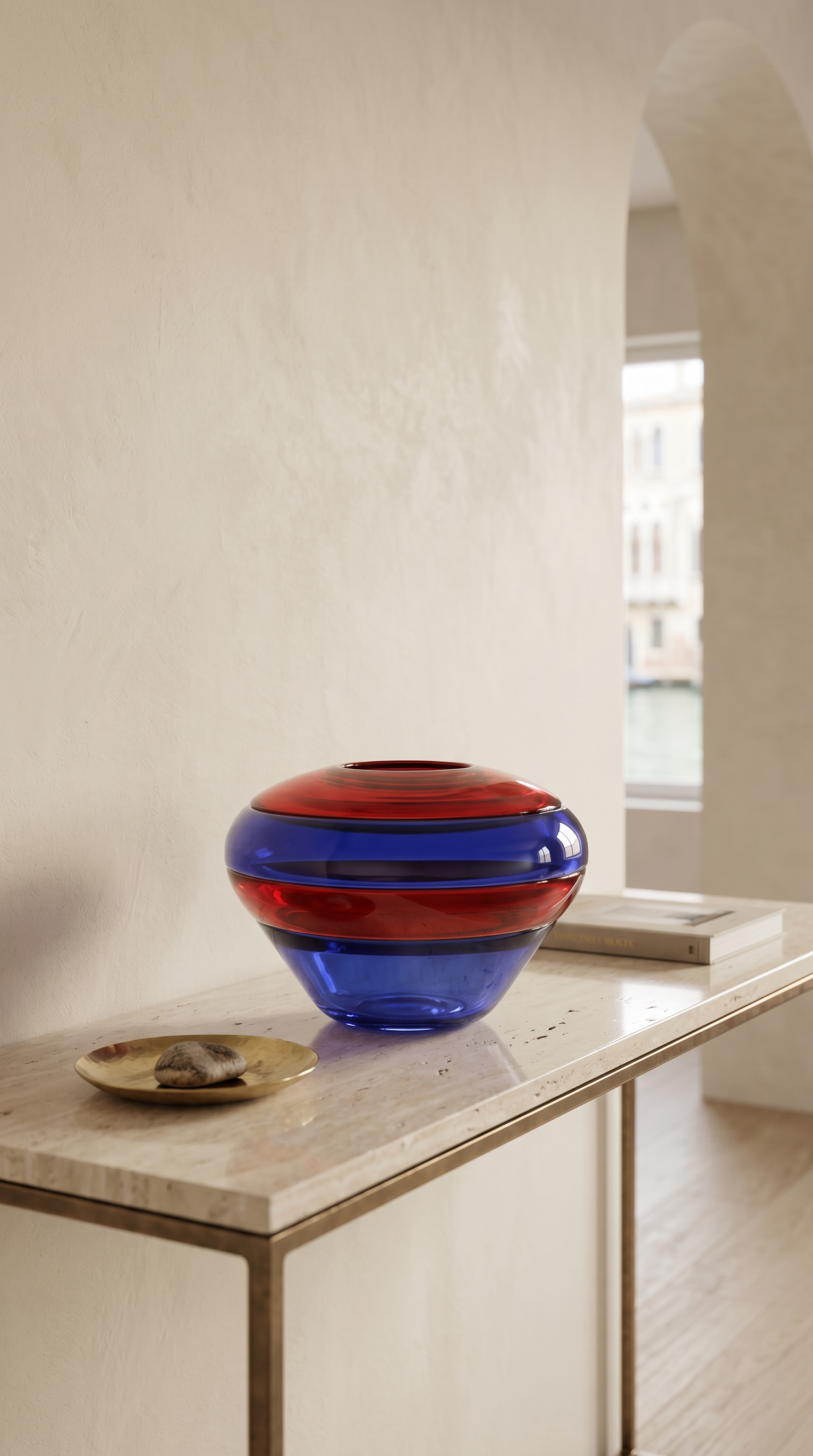 Sedimenti Collection - Blue & Red Vase