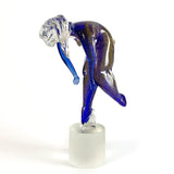 Ballerina in vetro di Murano blu