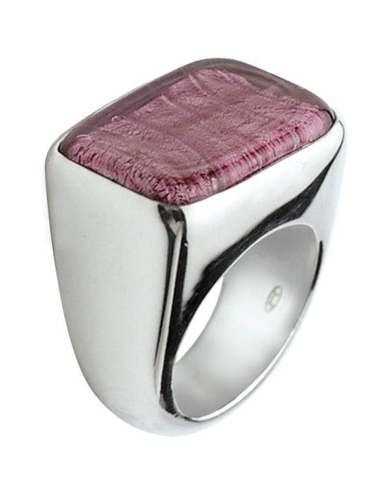 Silver 925 Ring with Murano Glass Bead