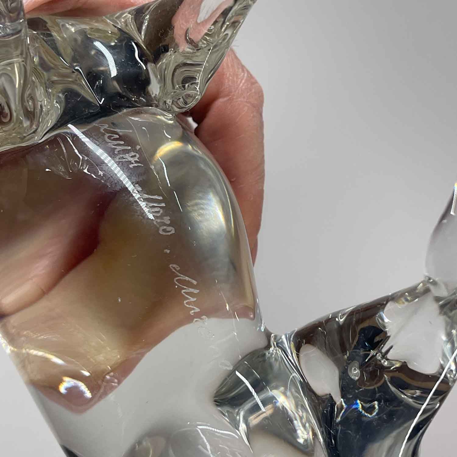 Transparent running Horse - Murano Glass