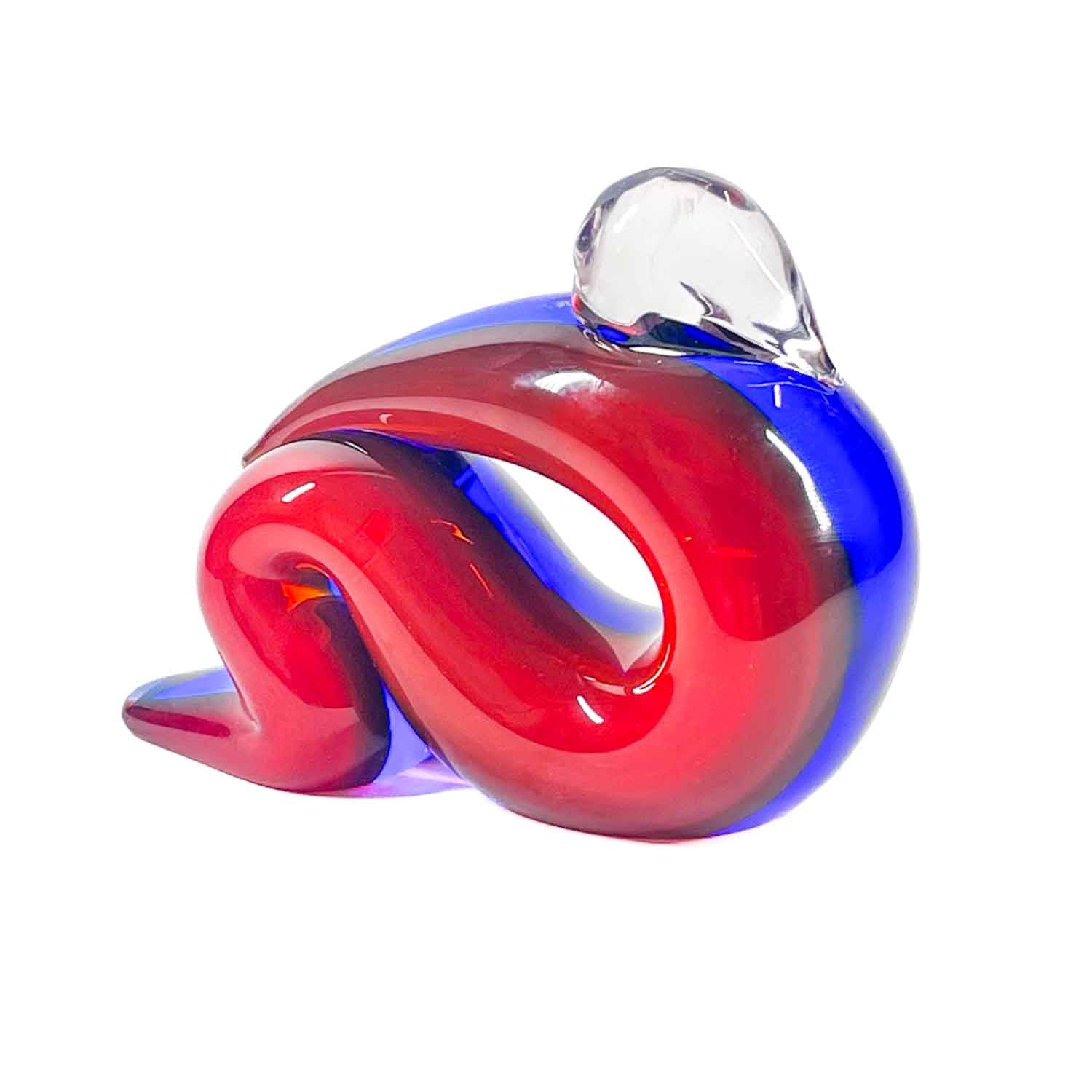 Crystal Blue Gymnast - Murano Glass
