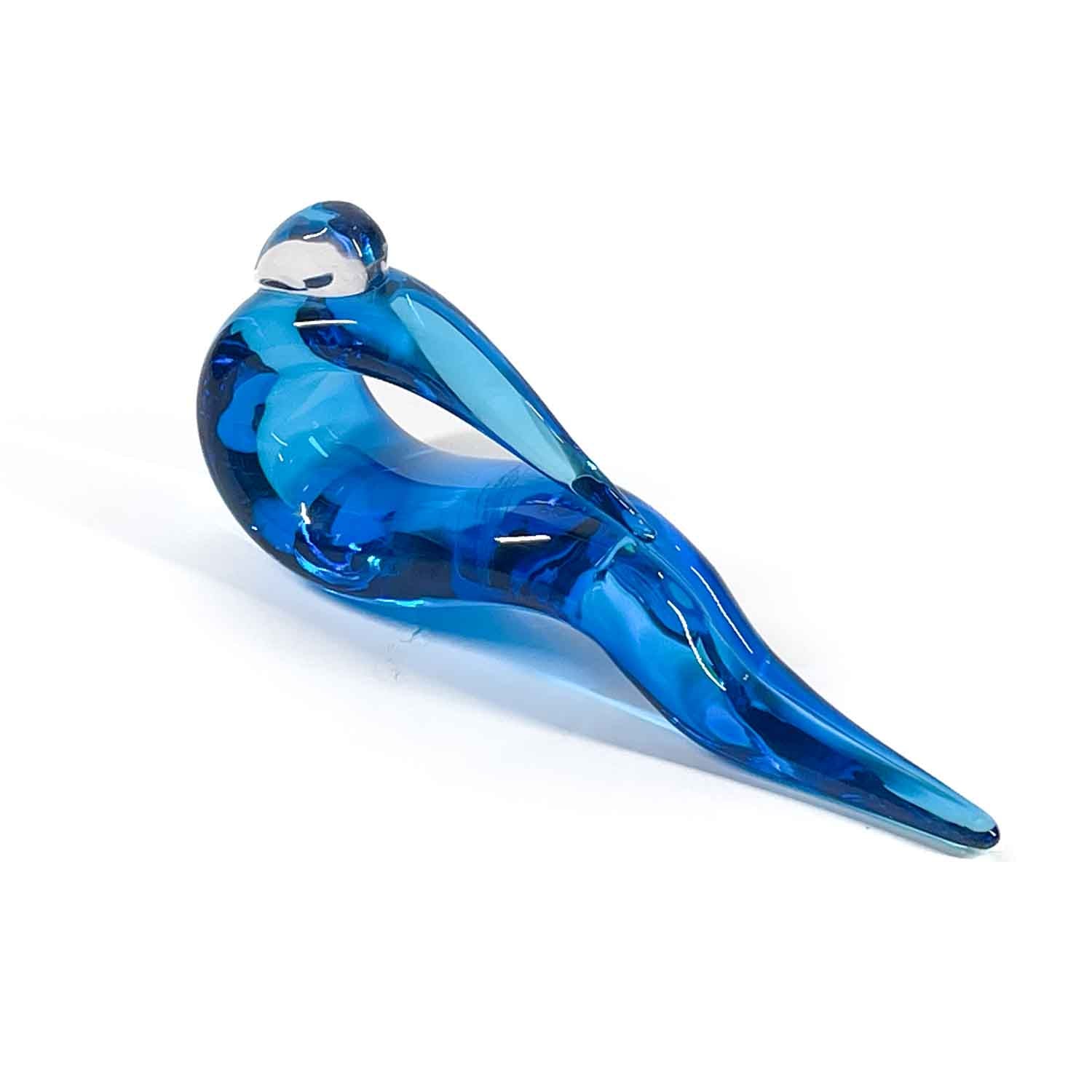 Crystal Blue Gymnast - Murano Glass