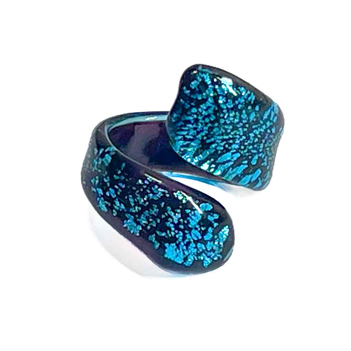 Blue Light Ring Handmade Hydra - Murano Glass