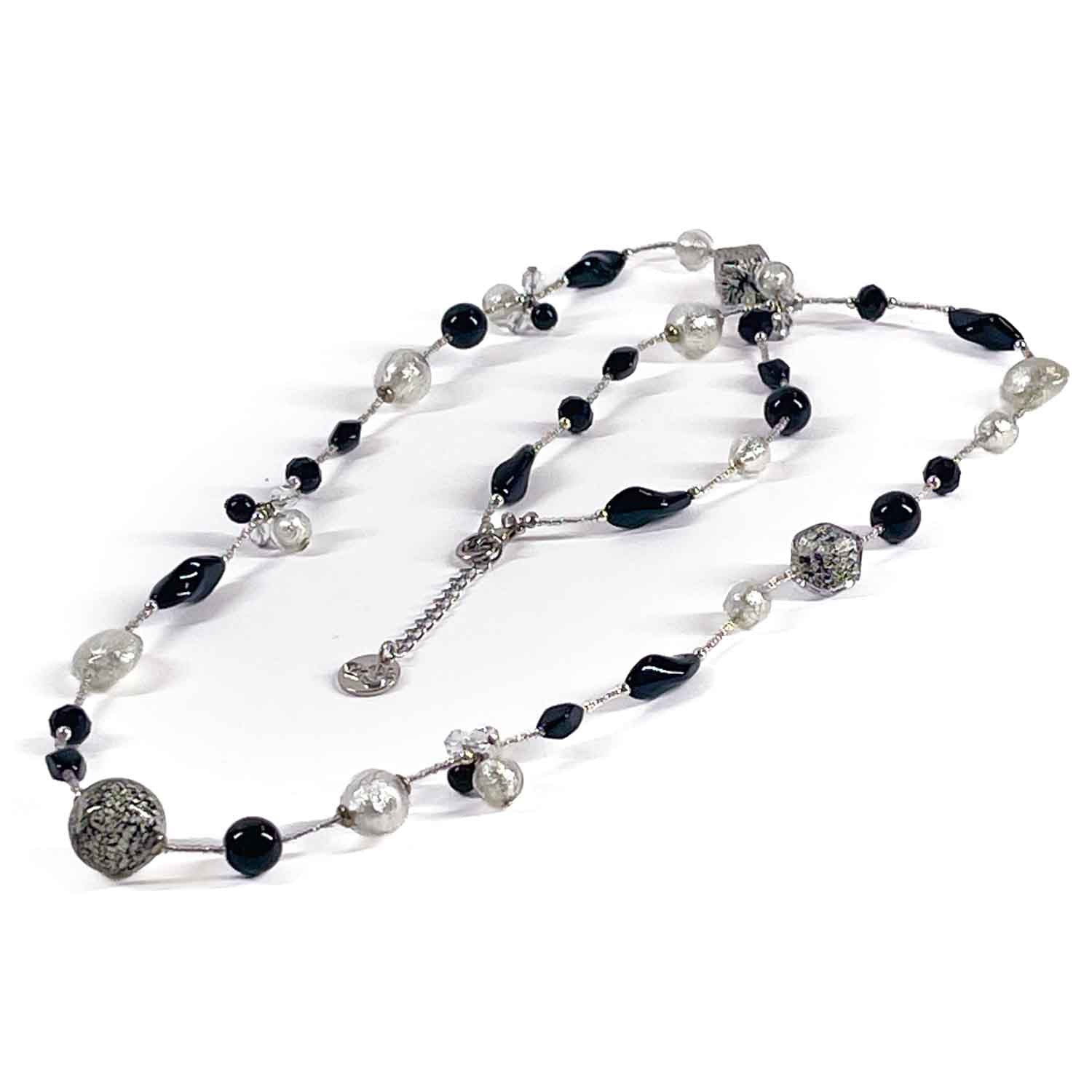 Black & withe Necklace - Murano Glass