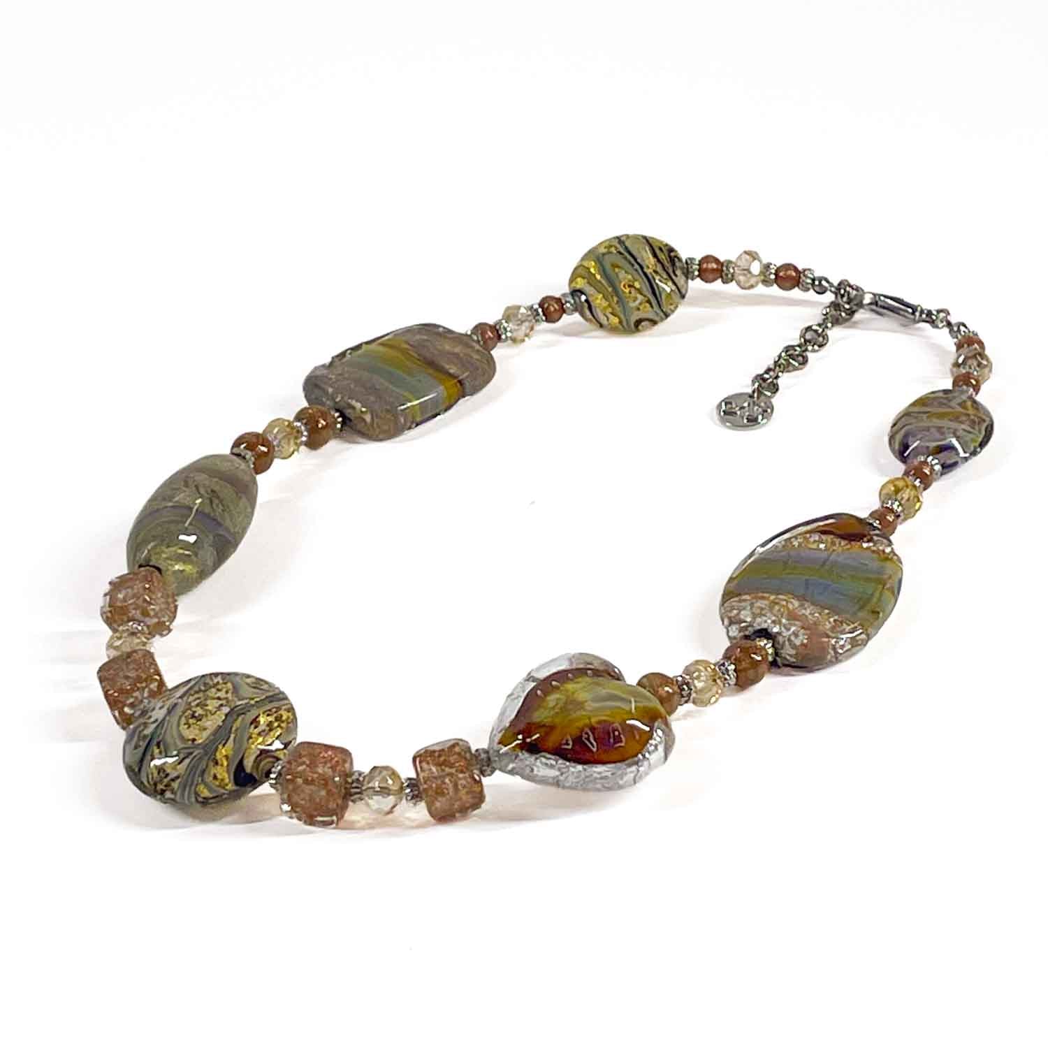 Chalcedony Necklace - Murano Glass