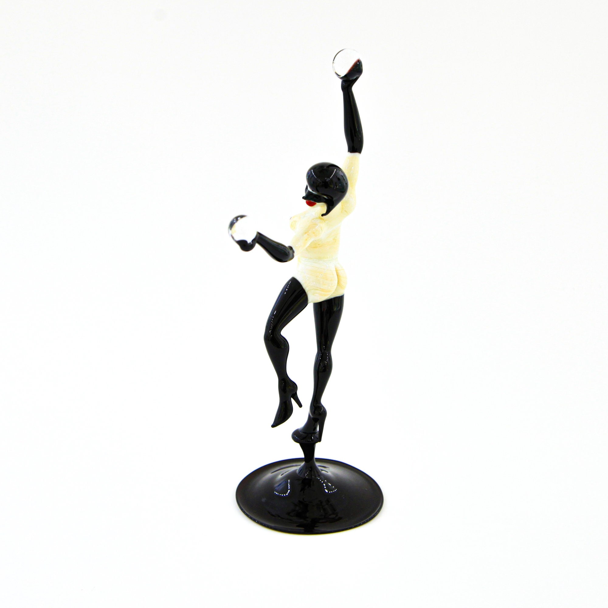 Burlesque Woman with Magic Balls Big Size - Murano Glass