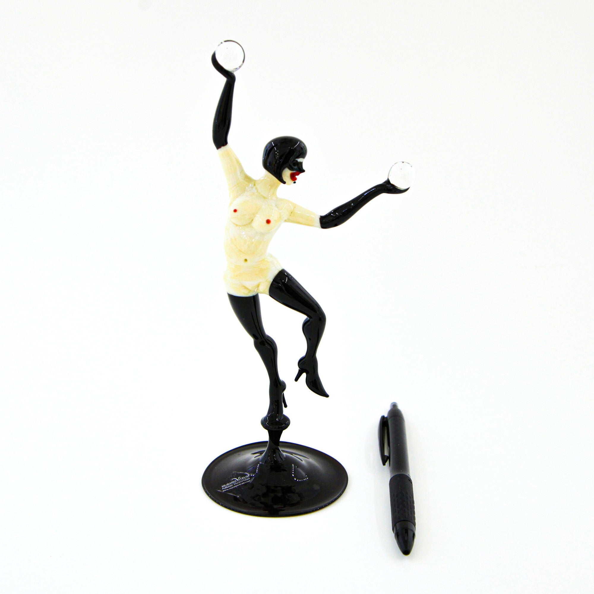 Burlesque Woman with Magic Balls Big Size - Murano Glass
