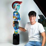 Homage to Picasso - Authentic Murano Glass Sculpture - A Unique Work of Art
