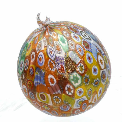murano crystal christmas ball made in italy venice venetian  glass