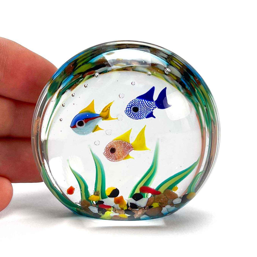 Aquarium Miniature with Tropical Fish | Murano glass - Miniature Aquarium Shop