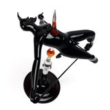 Impaled Black Devil - Murano Glass Figure