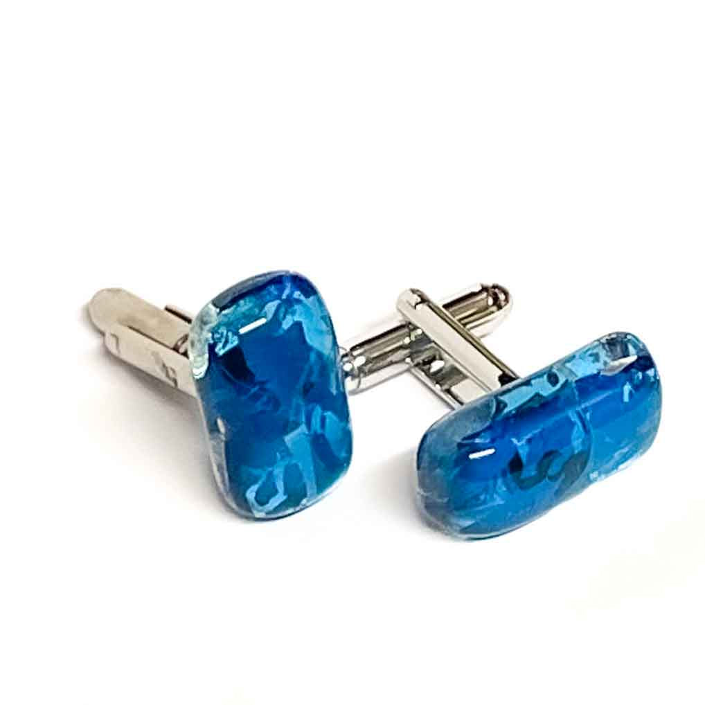 Aqua Chapel、カントク、アールビバン Rectangular Cufflinks | Murano Glass Cufflinks | Gifts For Man |
