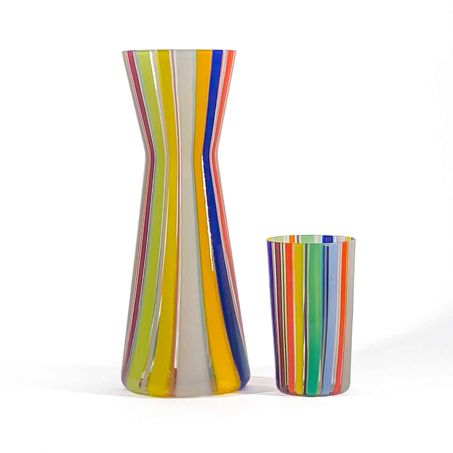 Piero Collection – Hand-Blown Murano Glass Tumblers & Pitcher