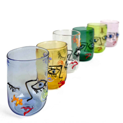 Boho Acrylic 4 Plastic Tumblers Glasses with Jug