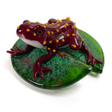 Frog on a Water Lily Leaf - Murano Glass
