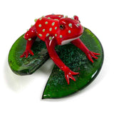 Frog on a Water Lily Leaf - Murano Glass