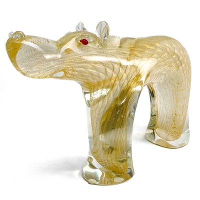 venetian glass made in Italy hippo
