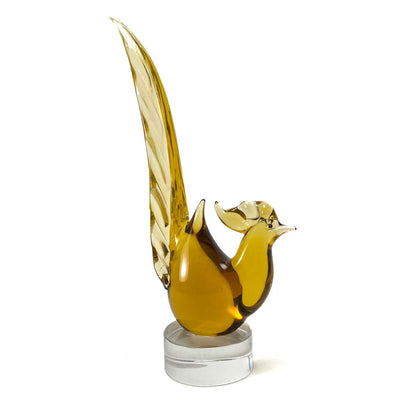 Murano Glass Amber Peacock
