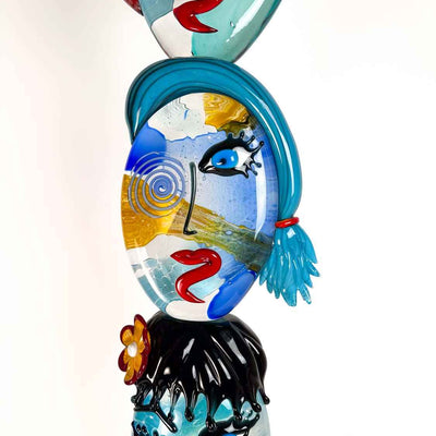 Artistic Head Glass Sculpture
