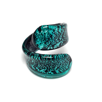 Green Light Ring Handmade Medusa - Murano Glass