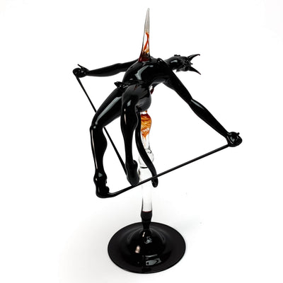 Impaled Black Devil - Murano Glass Figure