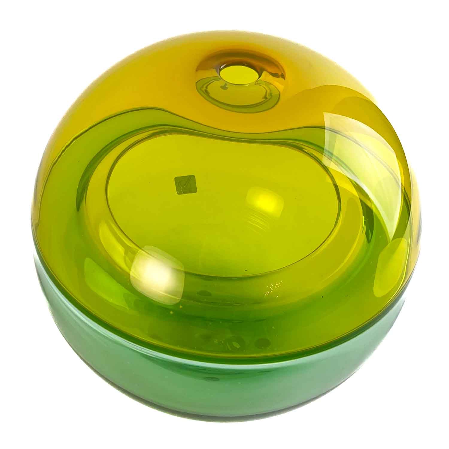 Saturno vase - yellow and green