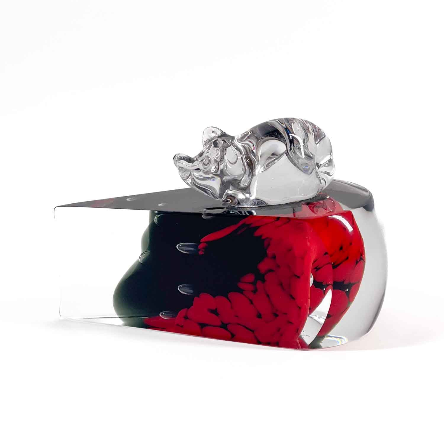 Mouse & cheese - Murano Glass