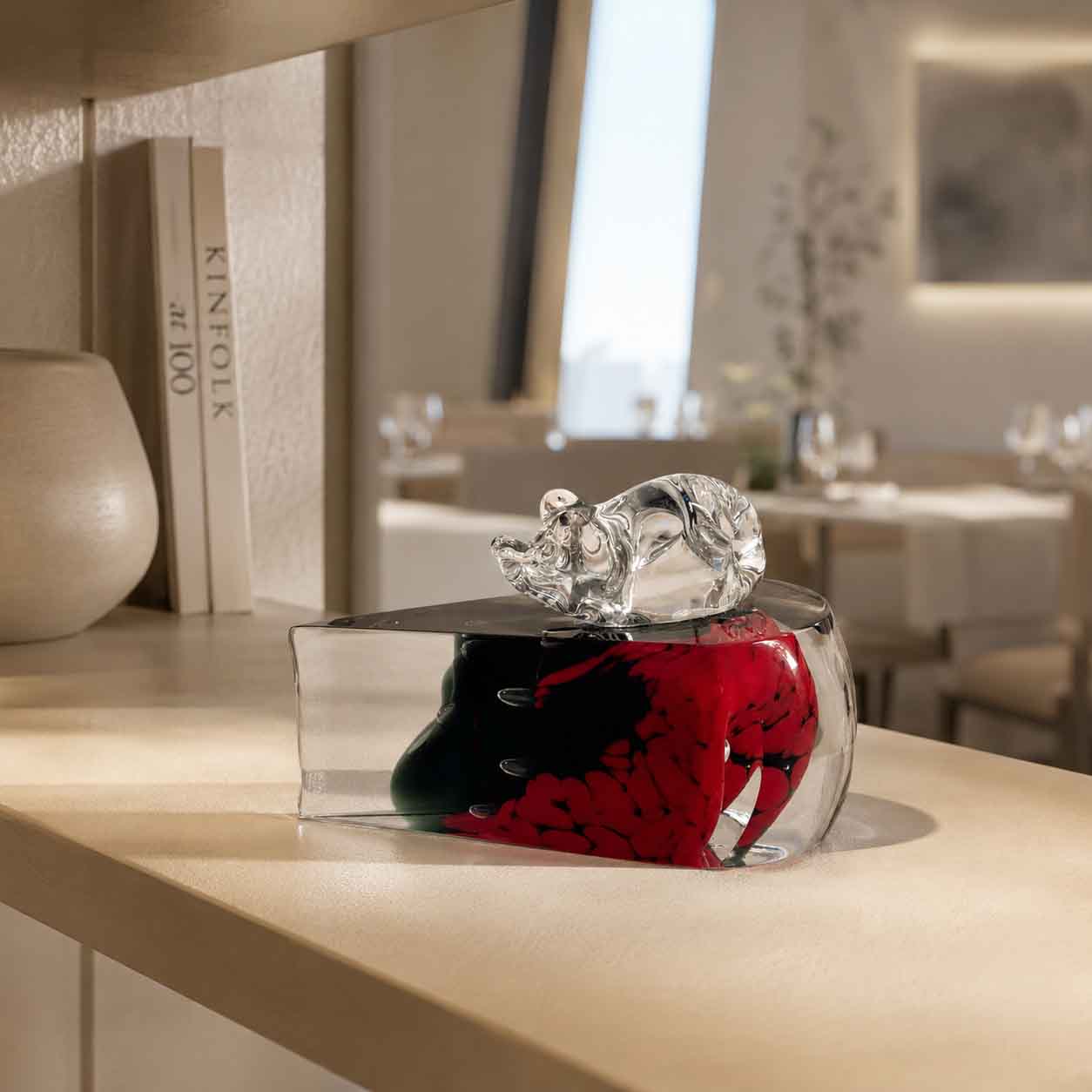 Mouse & cheese - Murano Glass