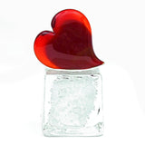 Glass Wedding Favor - Heart on Ice Cube