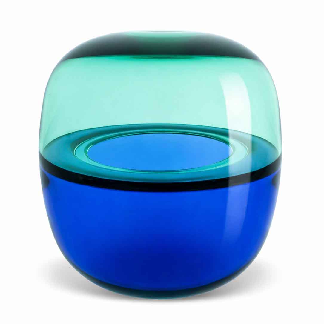 Saturno vase - blu and green
