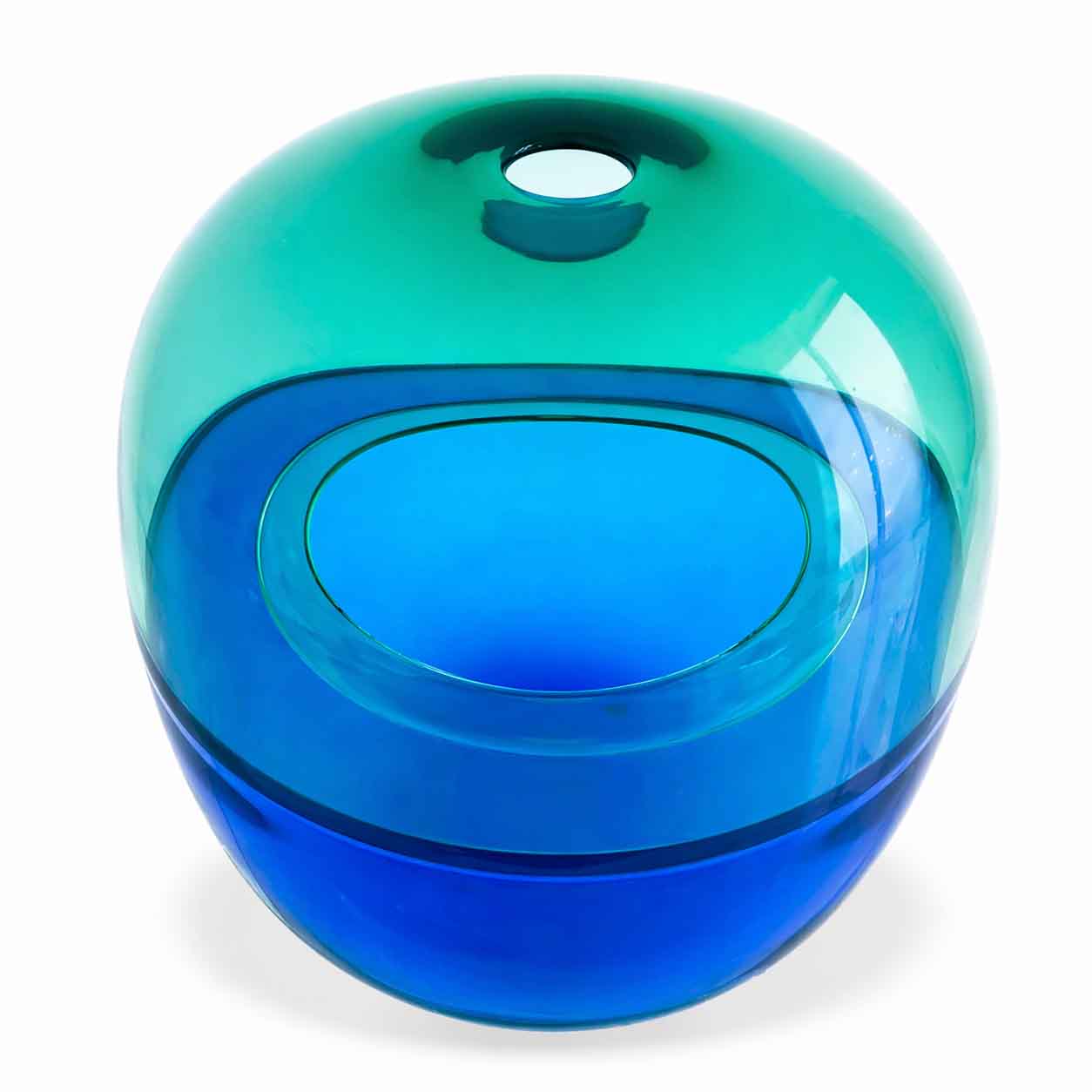 Saturno vase - blu and green