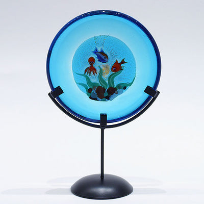 Aquarium with octopus disc on metal stand miniature - medium