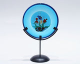 Aquarium avec disque de poulpe sur support métallique miniature - moyen