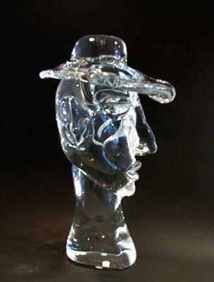 Crystal head with hat