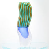 Green stripes vase